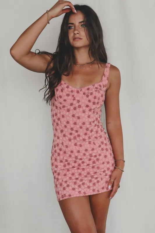 Calling You Cutie Corset Pink Lace Dress sold by Amazing Lace