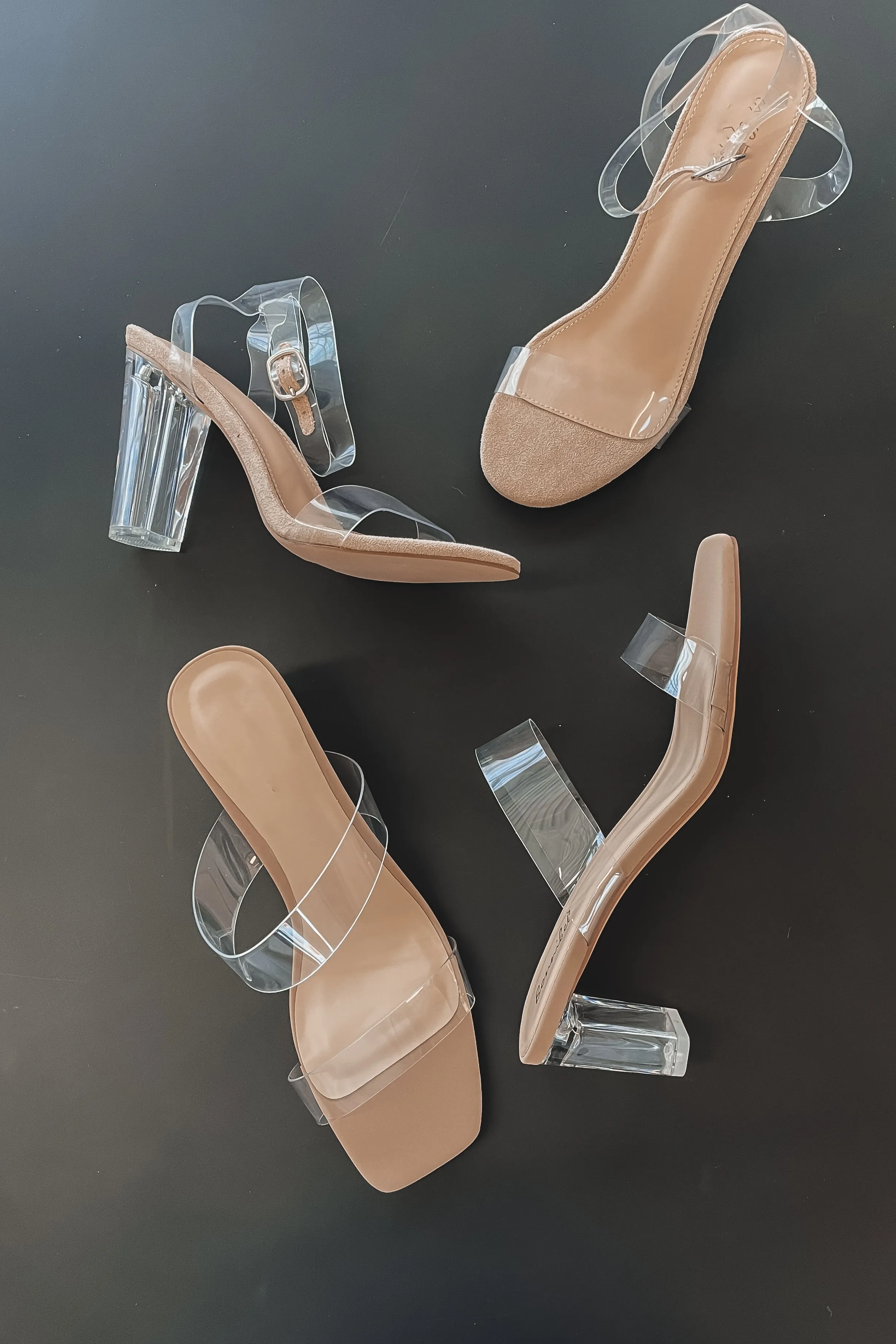 Goes With Everything Clear Strap Slip On Heels sold by Amazing Lace product image thumbnail 4