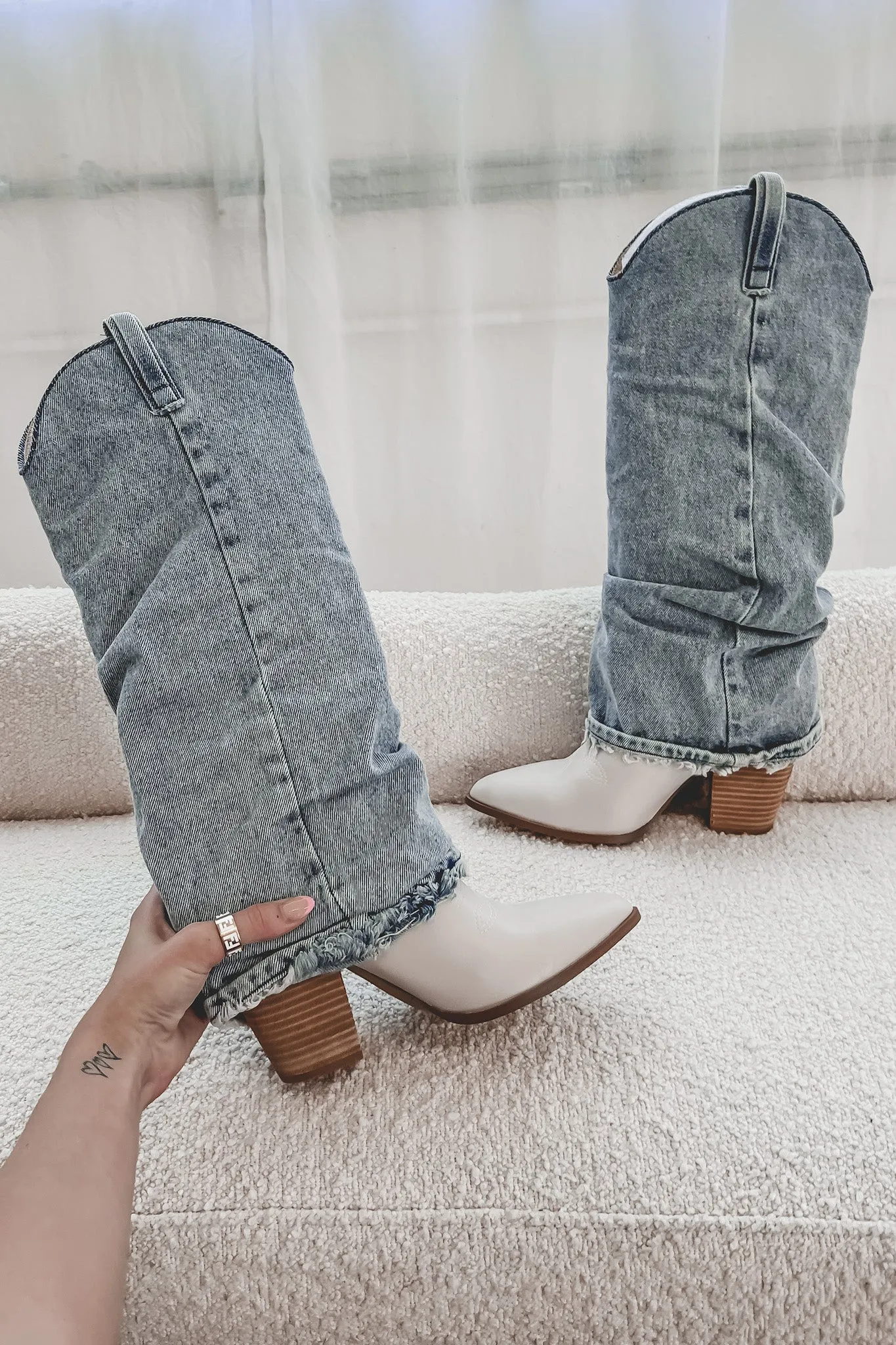 DEAL STEVE MADDEN Lassy Denim Boot sold by Amazing Lace product image thumbnail 2