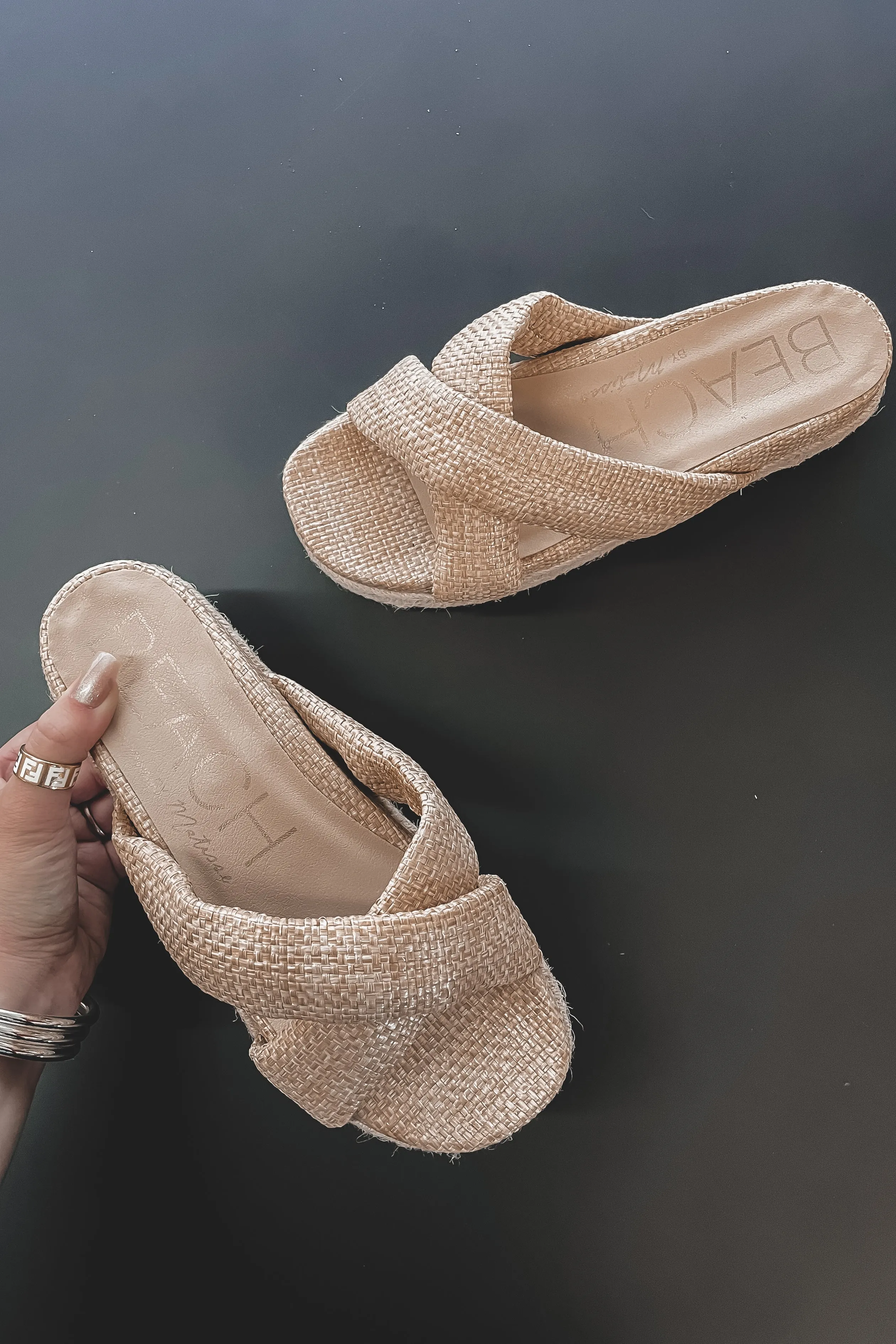 DEAL Close To The Water Criss Cross Raffia Natural Sandals sold by Amazing Lace product image thumbnail 3