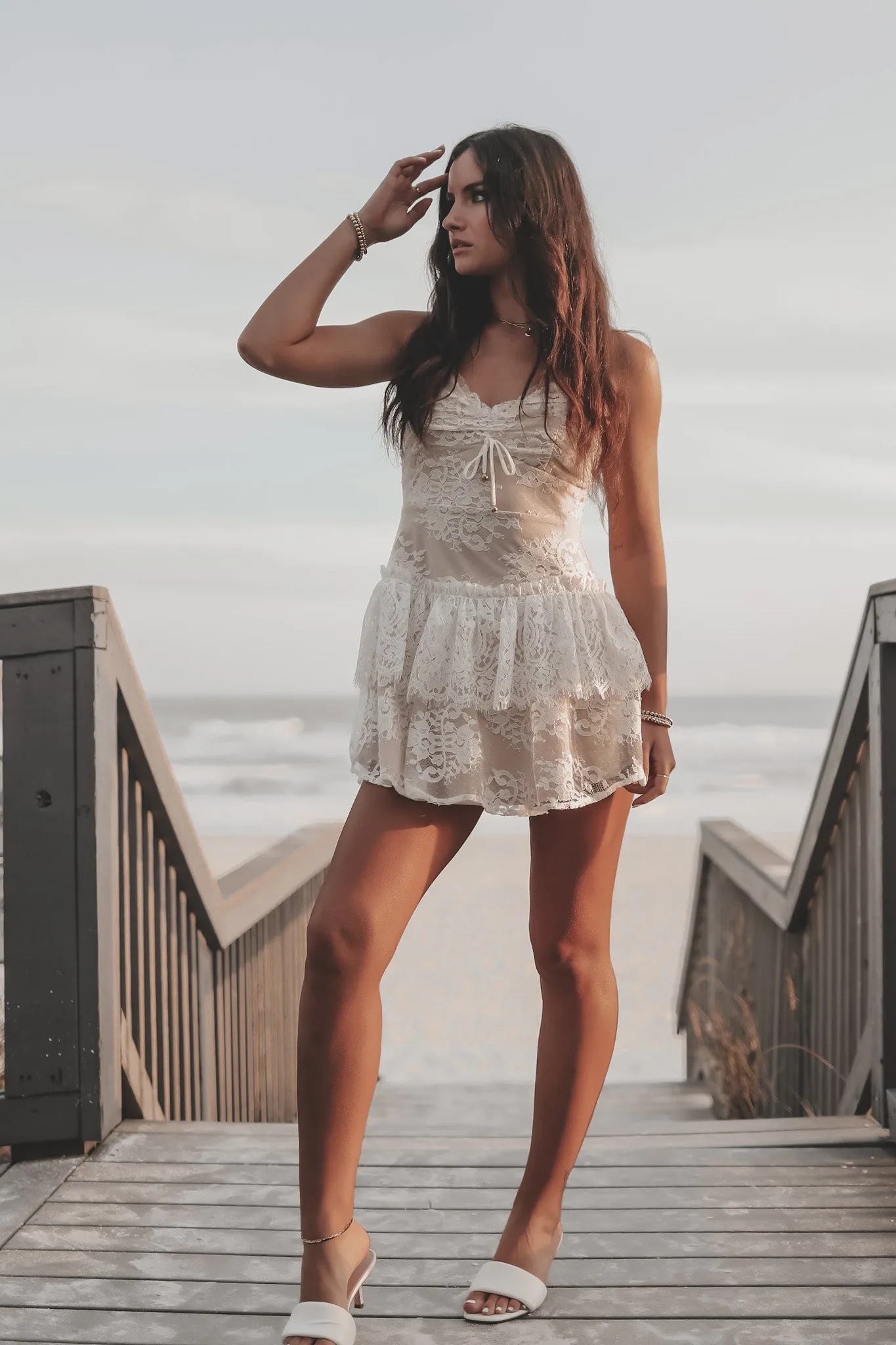 DEAL Make A Wish White Lace Mini Dress sold by Amazing Lace product image thumbnail 5