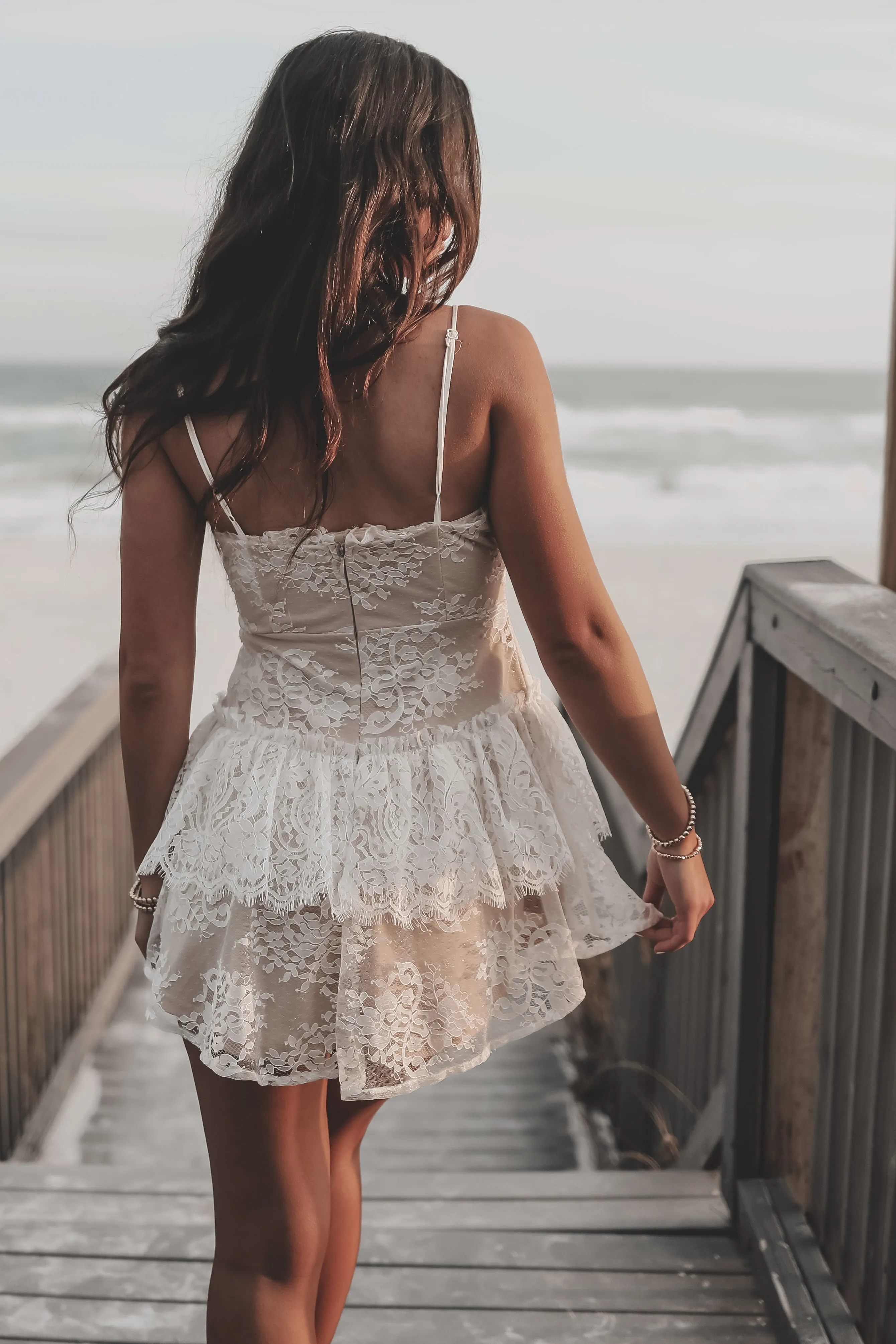 DEAL Make A Wish White Lace Mini Dress sold by Amazing Lace product image thumbnail 2