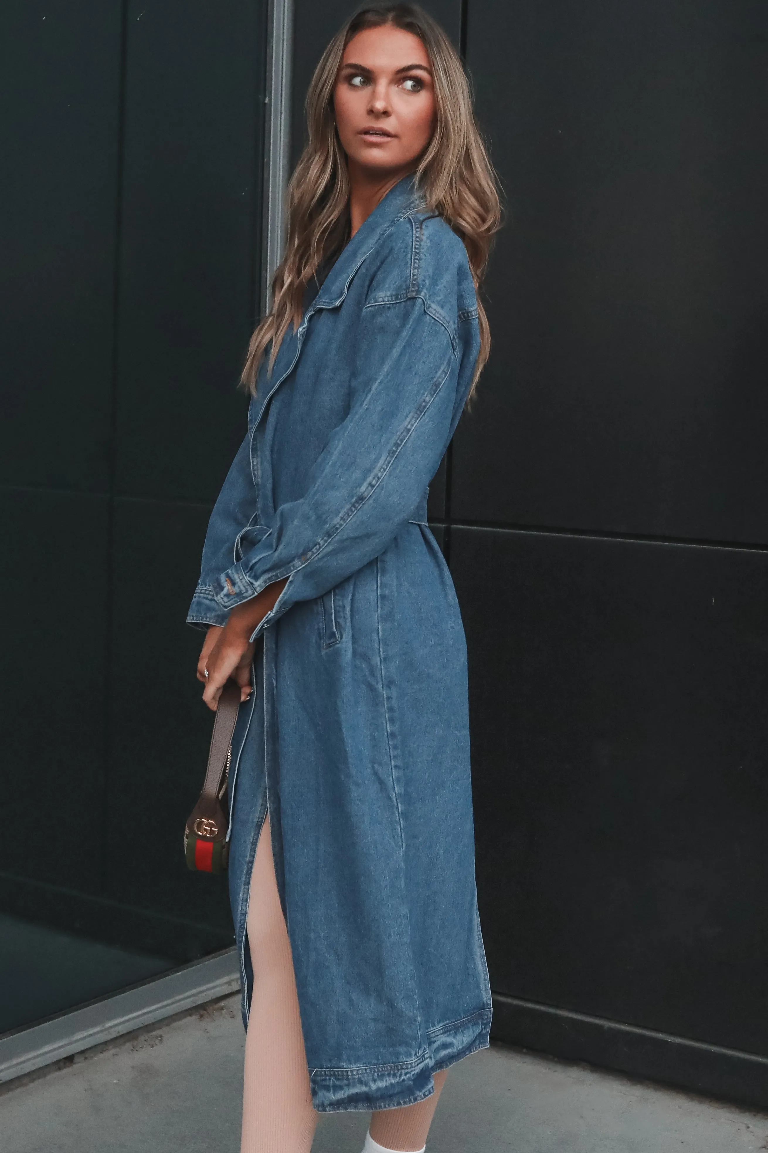 DEAL Cool Girls Have More Fun Denim Trench sold by Amazing Lace product image thumbnail 4