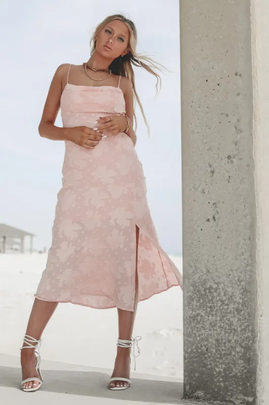 Plus One Princess Light Pink Midi Dress sold by Amazing Lace