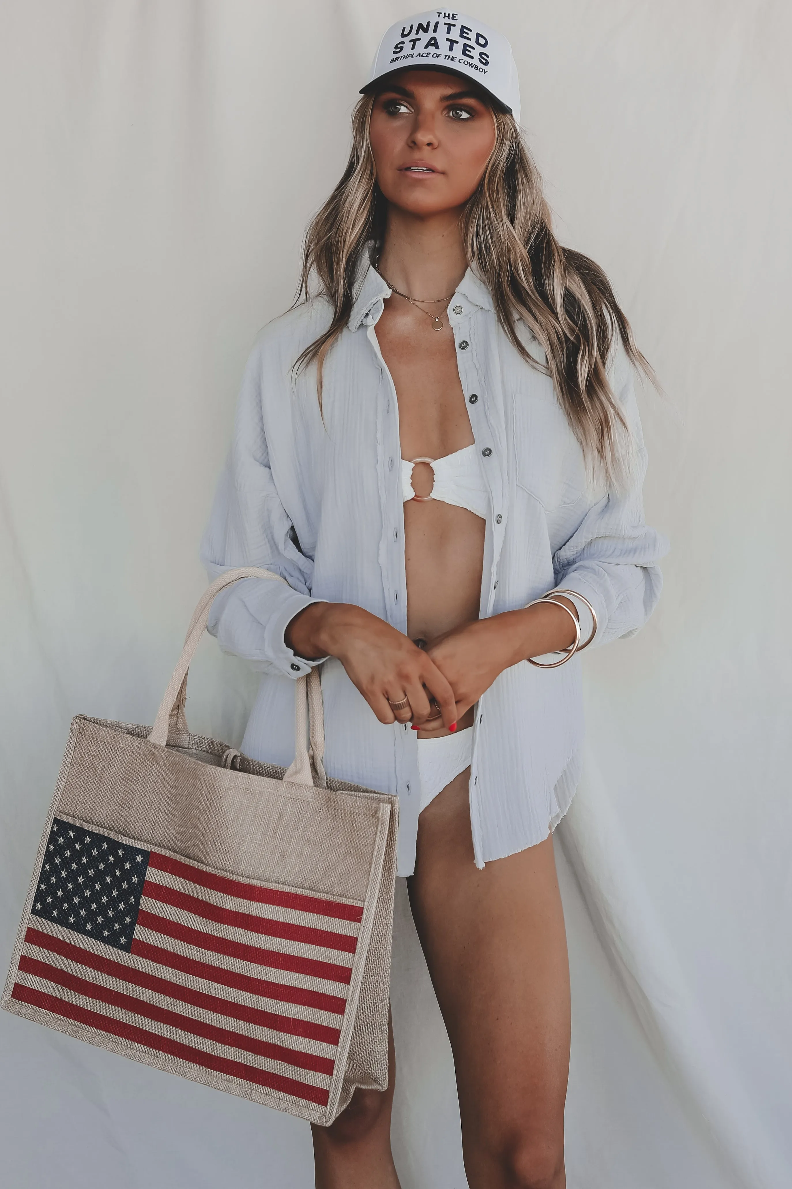 Salty Hair Oversized Linen Button Up Shirt sold by Amazing Lace product image thumbnail 2