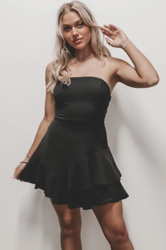 DEAL Walks With Sass Strapless Black Dress sold by Amazing Lace