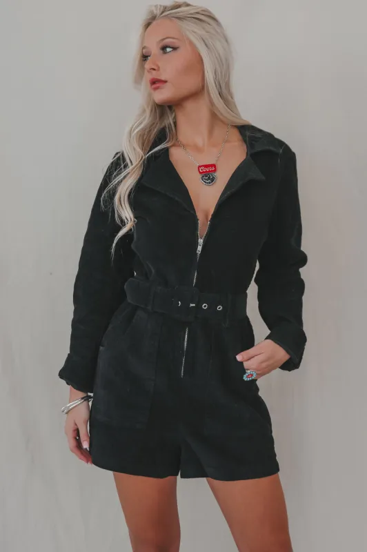 DEAL Calling From Colder Weather Corduroy Belted Rompers sold by Amazing Lace