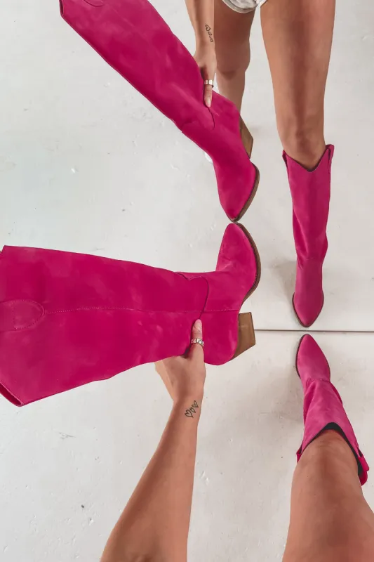 DEAL Pink Is My Middle Name Real Italian Leather Western Boot sold by Amazing Lace