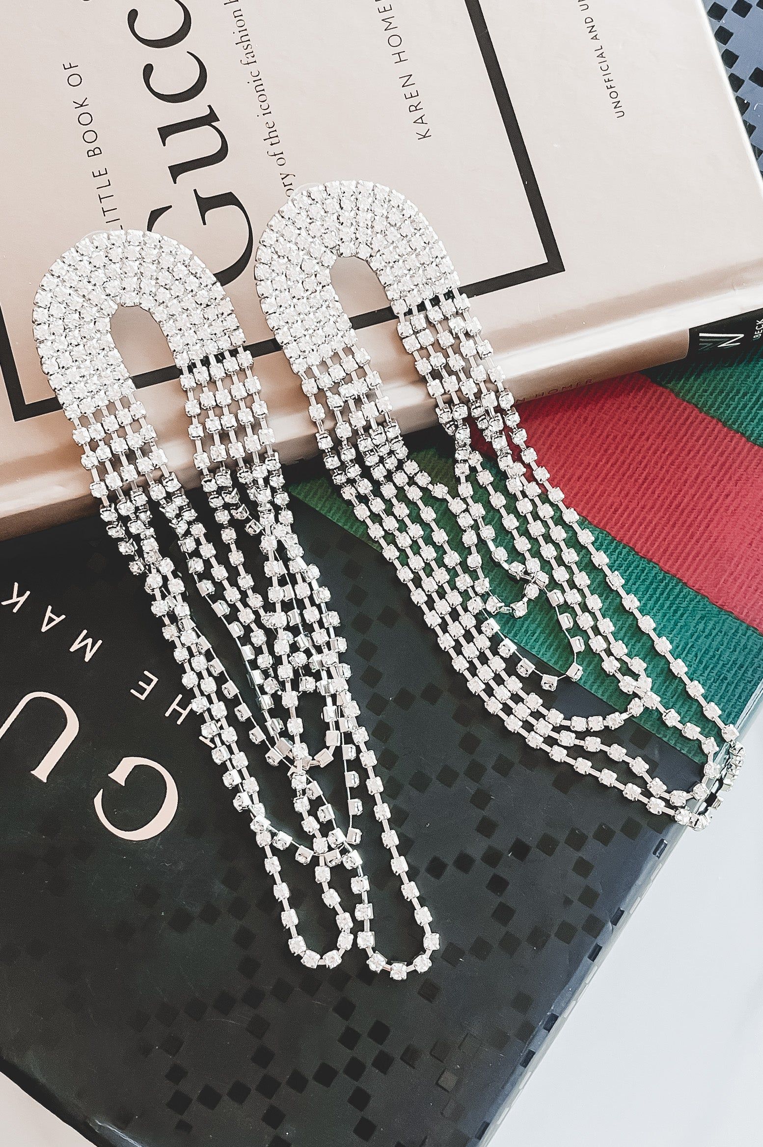 A Party Now Rhinestone Statement Earrins sold by Amazing Lace product image thumbnail 2