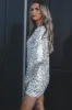 DEAL Get It Started Silver Sequin Mini Dress sold by Amazing Lace