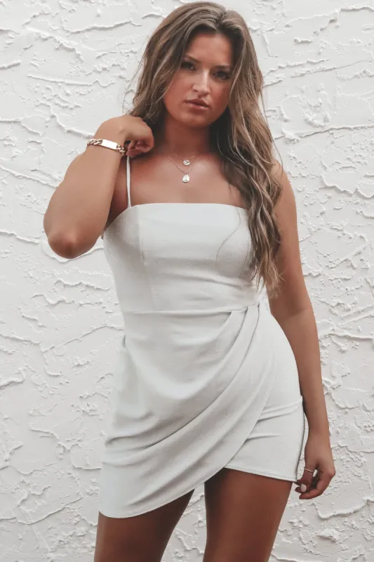 Shiny As The Night Sky Silver Mini Dress sold by Amazing Lace