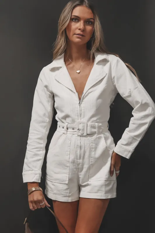 Cool Is The Mindset Corduroy Romper sold by Amazing Lace