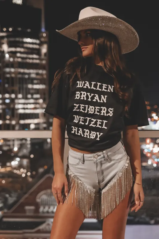 Y2K Country Concert Black Graphic Tee sold by Amazing Lace