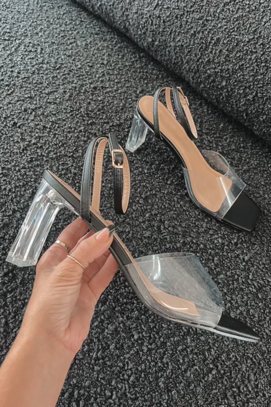 Ohhh Honey Those Look Good Clear Heels sold by Amazing Lace