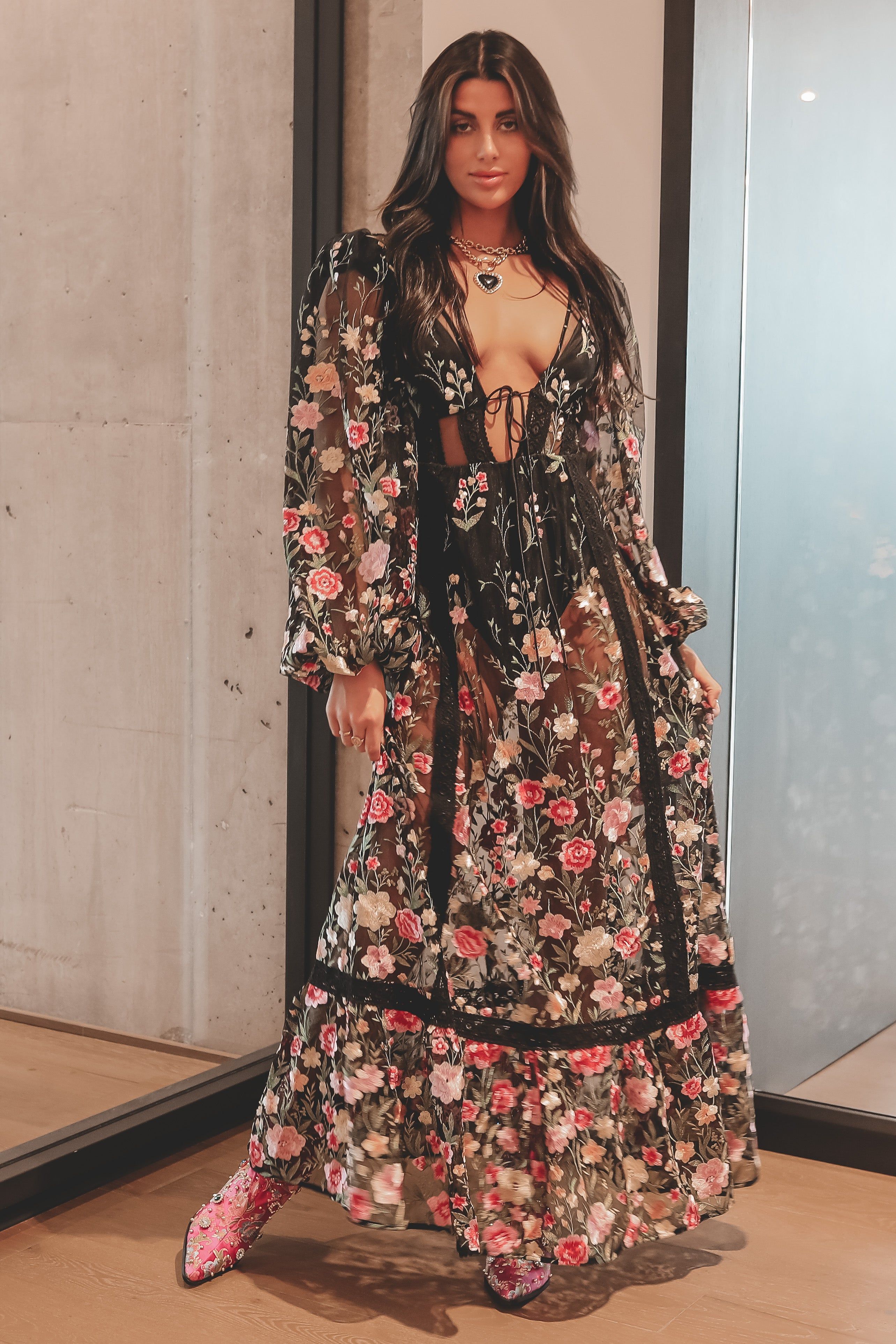 FOR LOVE & LEMONS Luna Black Maxi Dress sold by Amazing Lace product image thumbnail 6