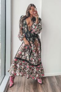 FOR LOVE & LEMONS Luna Black Maxi Dress sold by Amazing Lace