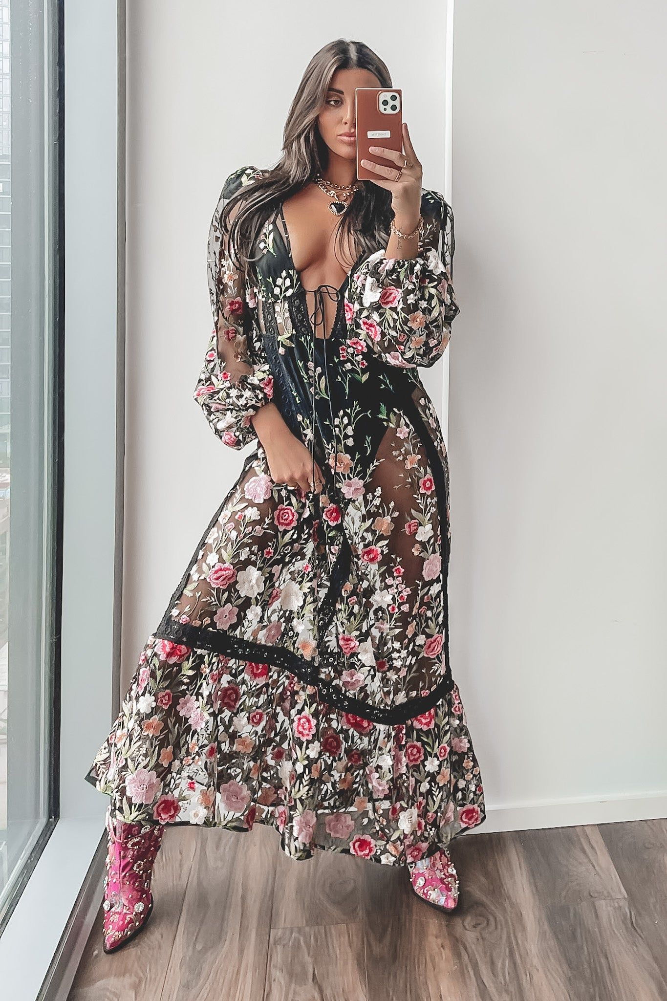 FOR LOVE & LEMONS Luna Black Maxi Dress sold by Amazing Lace product image thumbnail 8