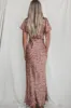 Heart Skips A Beat Flutter Sleeve Satin Maxi Dress sold by Amazing Lace