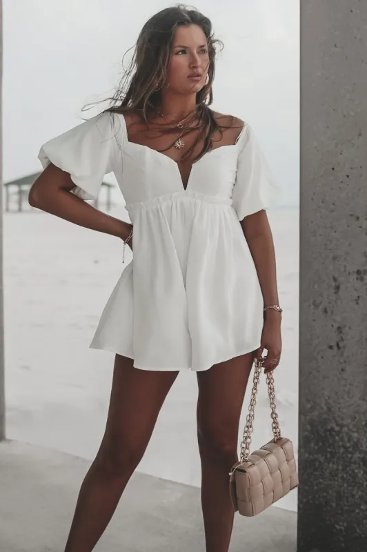 Wake Up Seaside Off White Romper sold by Amazing Lace