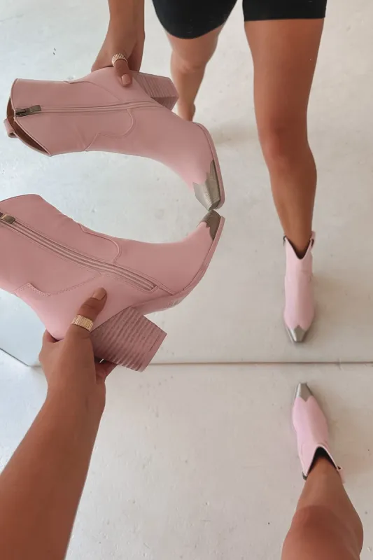 HOLIDAY DEAL Walking In A Western Way Pink Boots sold by Amazing Lace