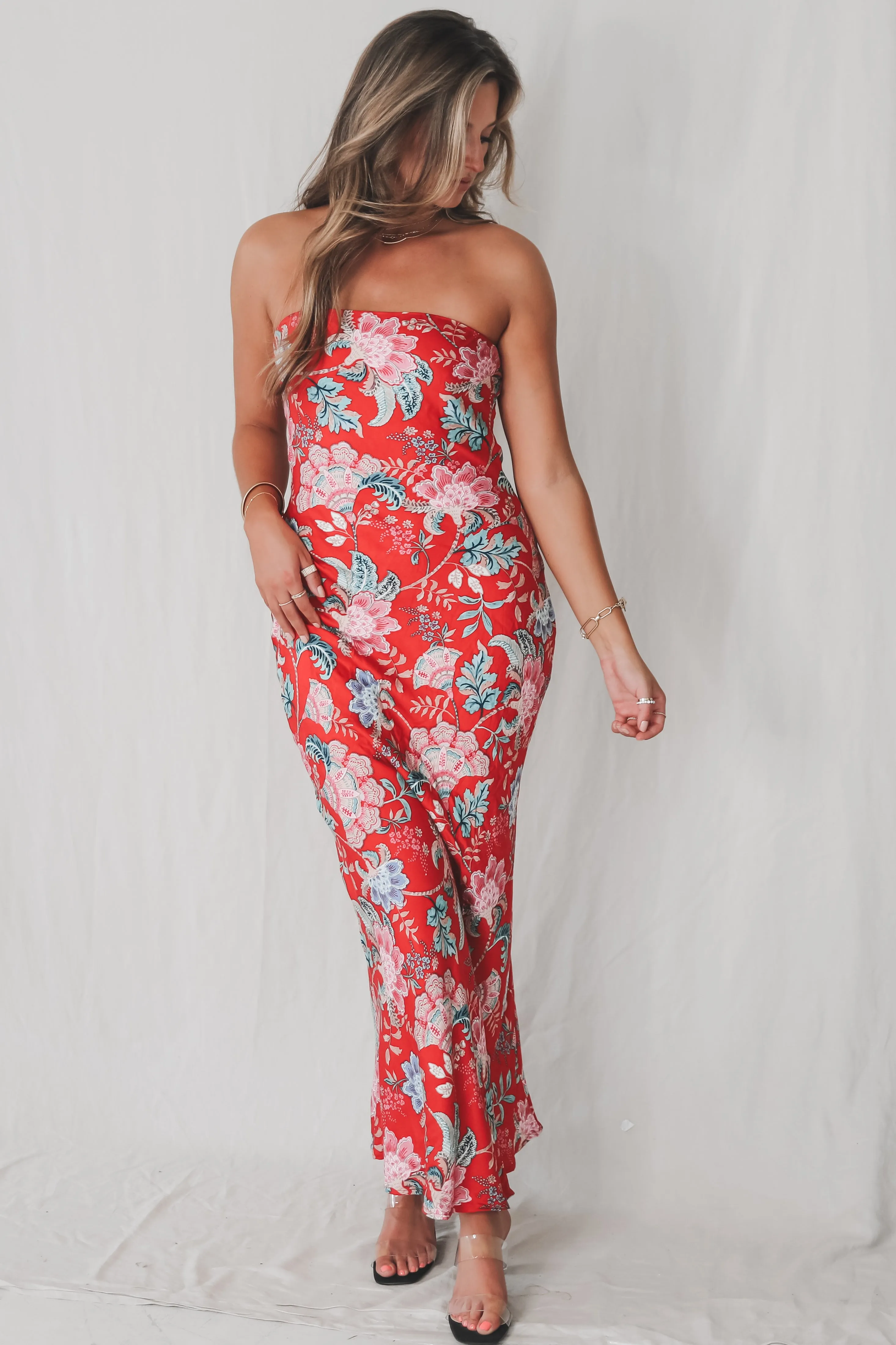 DEAL A Sweet Evening Floral Strapless Maxi sold by Amazing Lace product image thumbnail 4