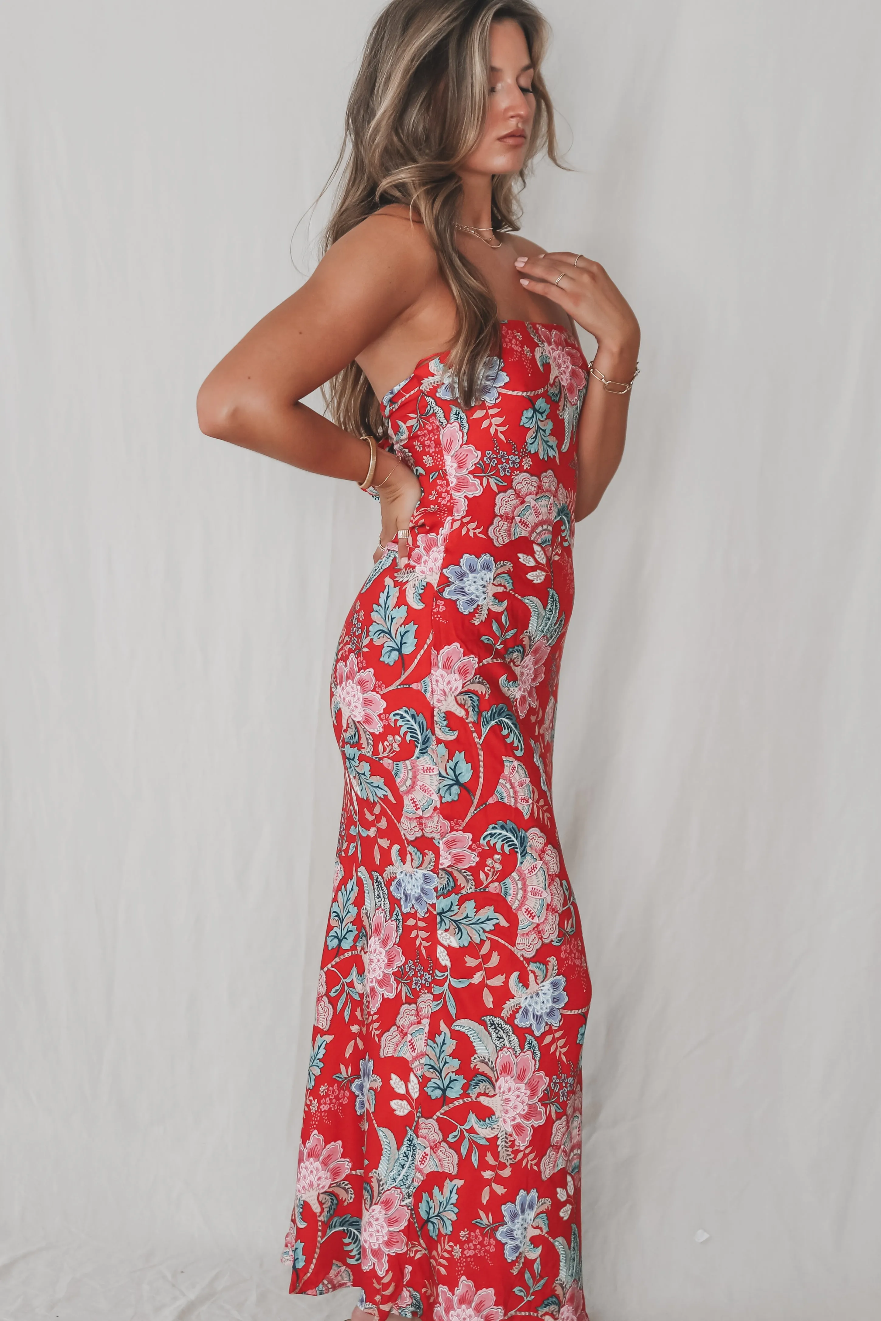 DEAL A Sweet Evening Floral Strapless Maxi sold by Amazing Lace product image thumbnail 3