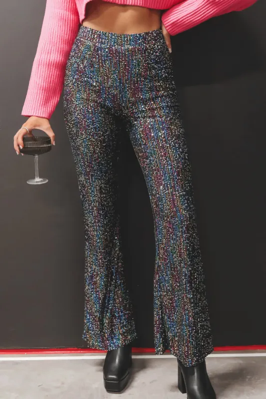 HOLIDAY DEAL Bling Galaxy Sequin Flare Pants sold by Amazing Lace