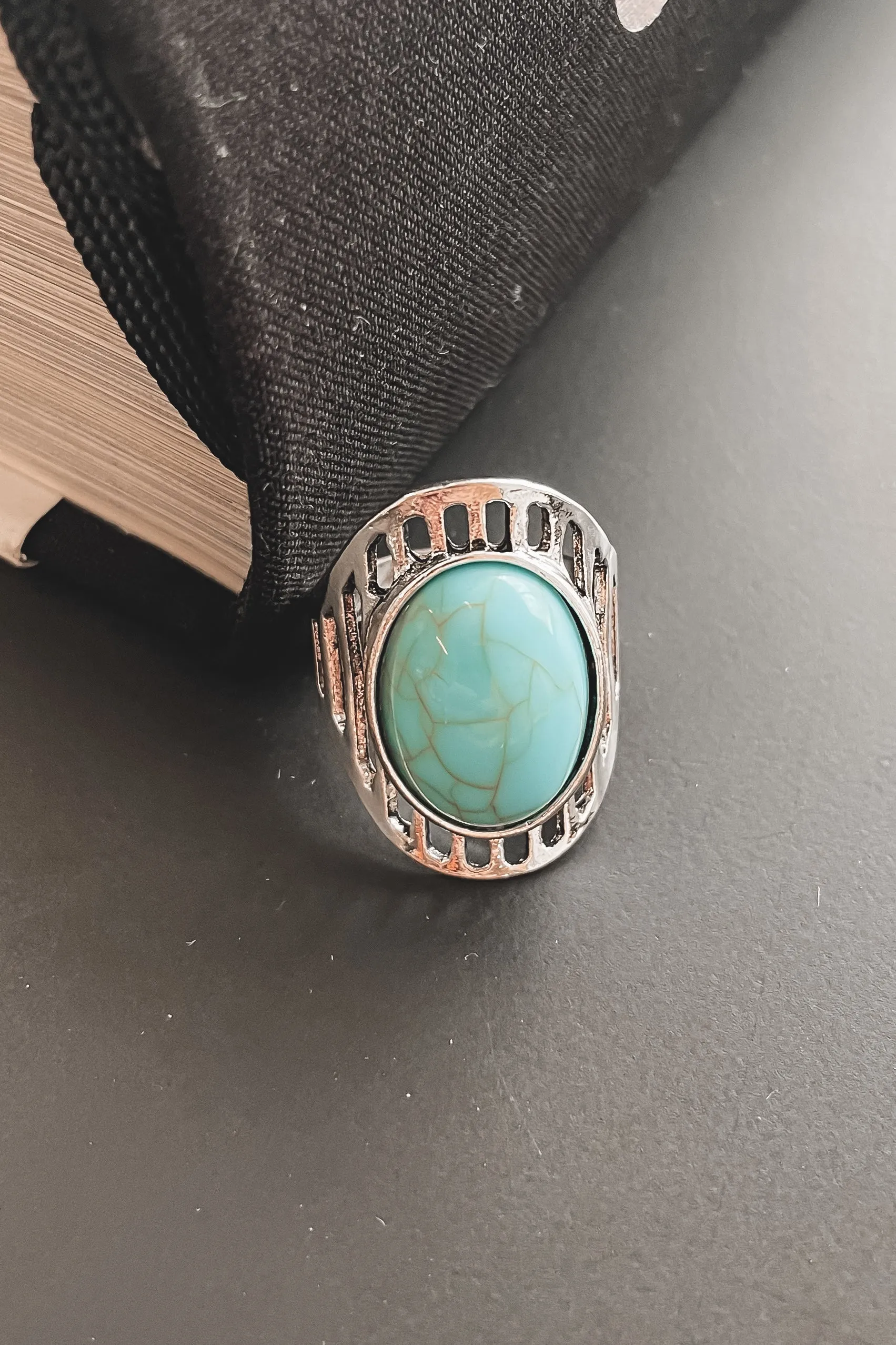 Oh She Went There Silver Western Turquiose Statment Rings sold by Amazing Lace product image thumbnail 4