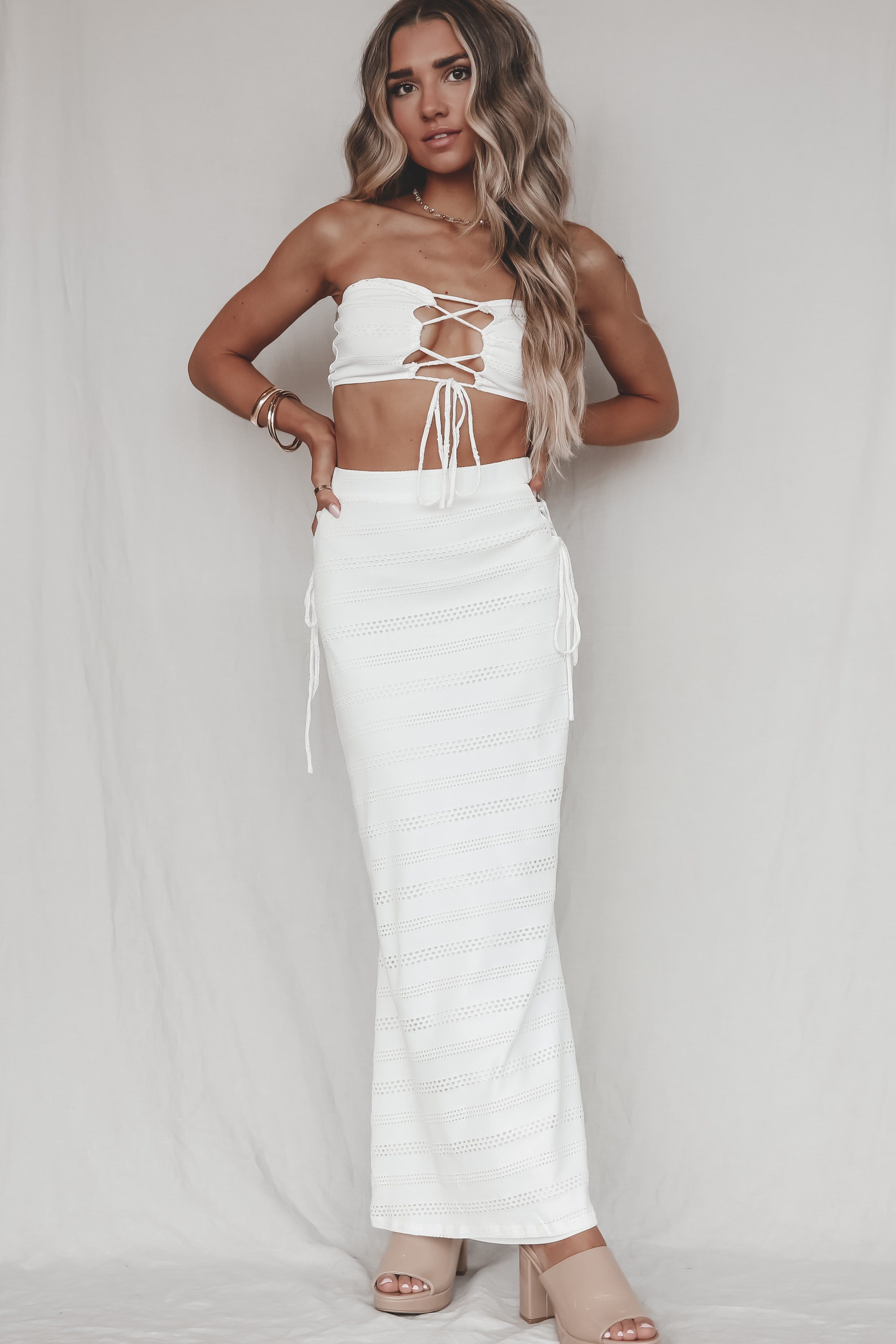 My Kind Of Warm Night White Two Piece Set sold by Amazing Lace product image thumbnail 3