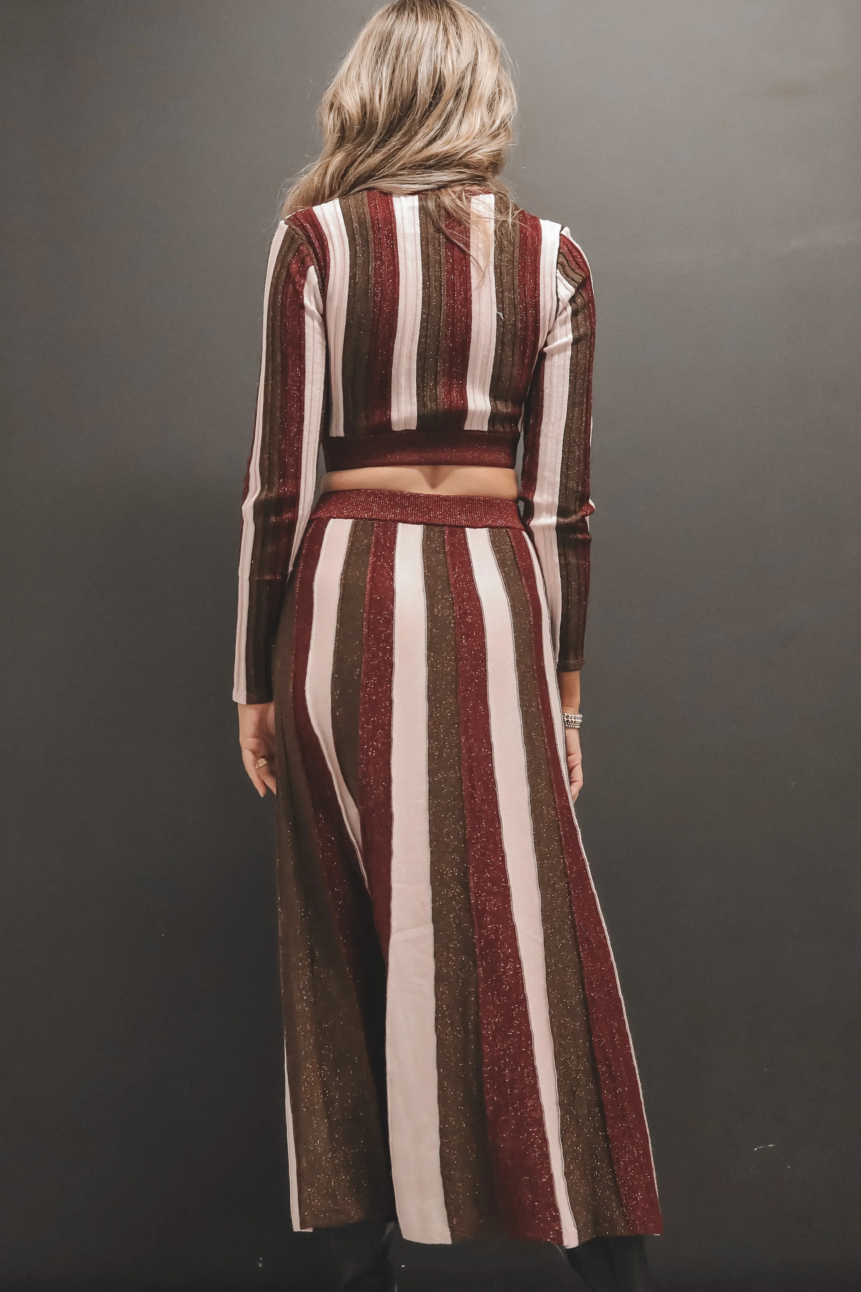 MINKPINK Eden Knit Metallic Stripe Maxi Dress sold by Amazing Lace product image thumbnail 2