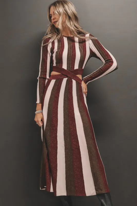 MINKPINK Eden Knit Metallic Stripe Maxi Dress sold by Amazing Lace