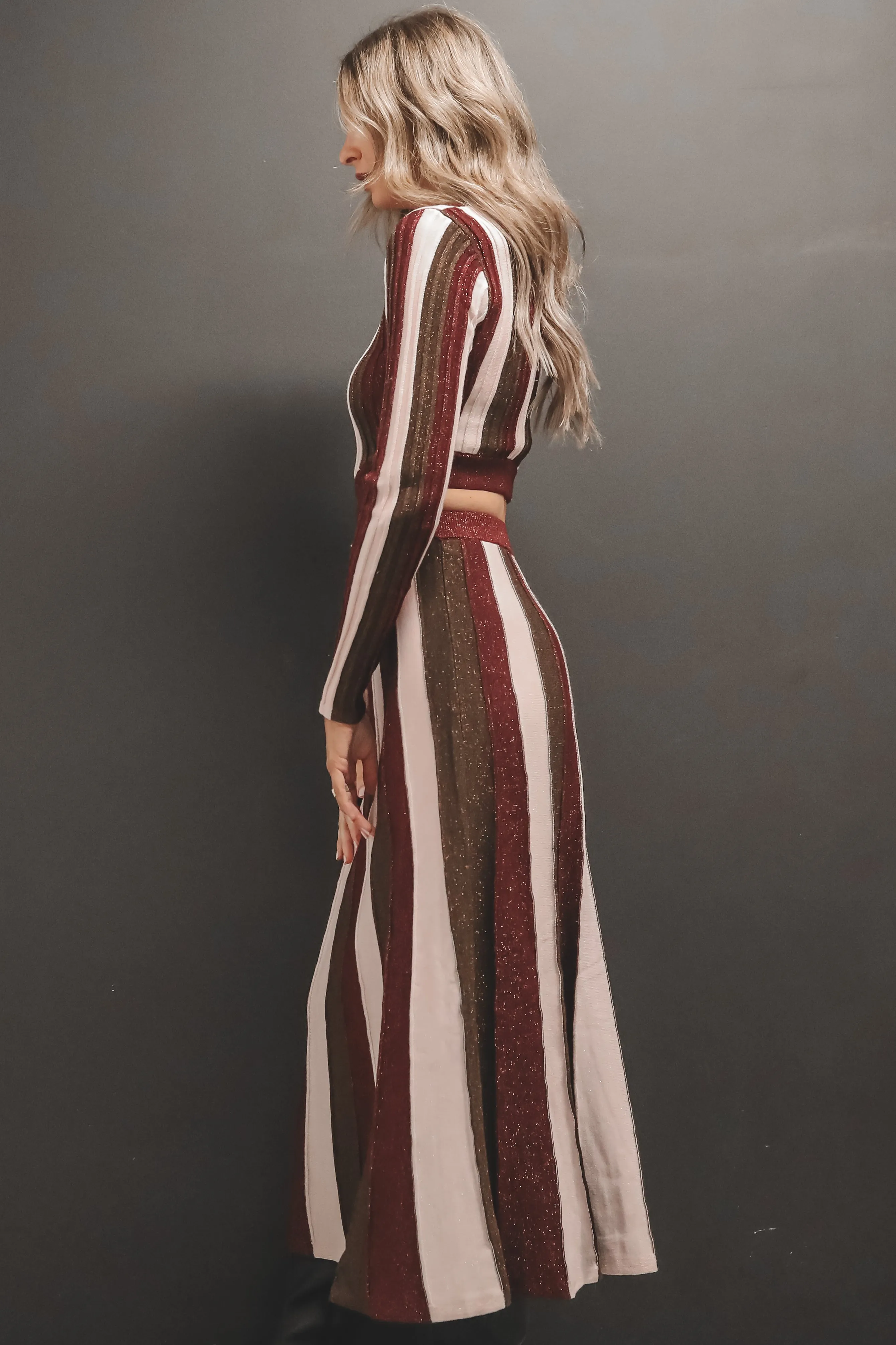 MINKPINK Eden Knit Metallic Stripe Maxi Dress sold by Amazing Lace product image thumbnail 3