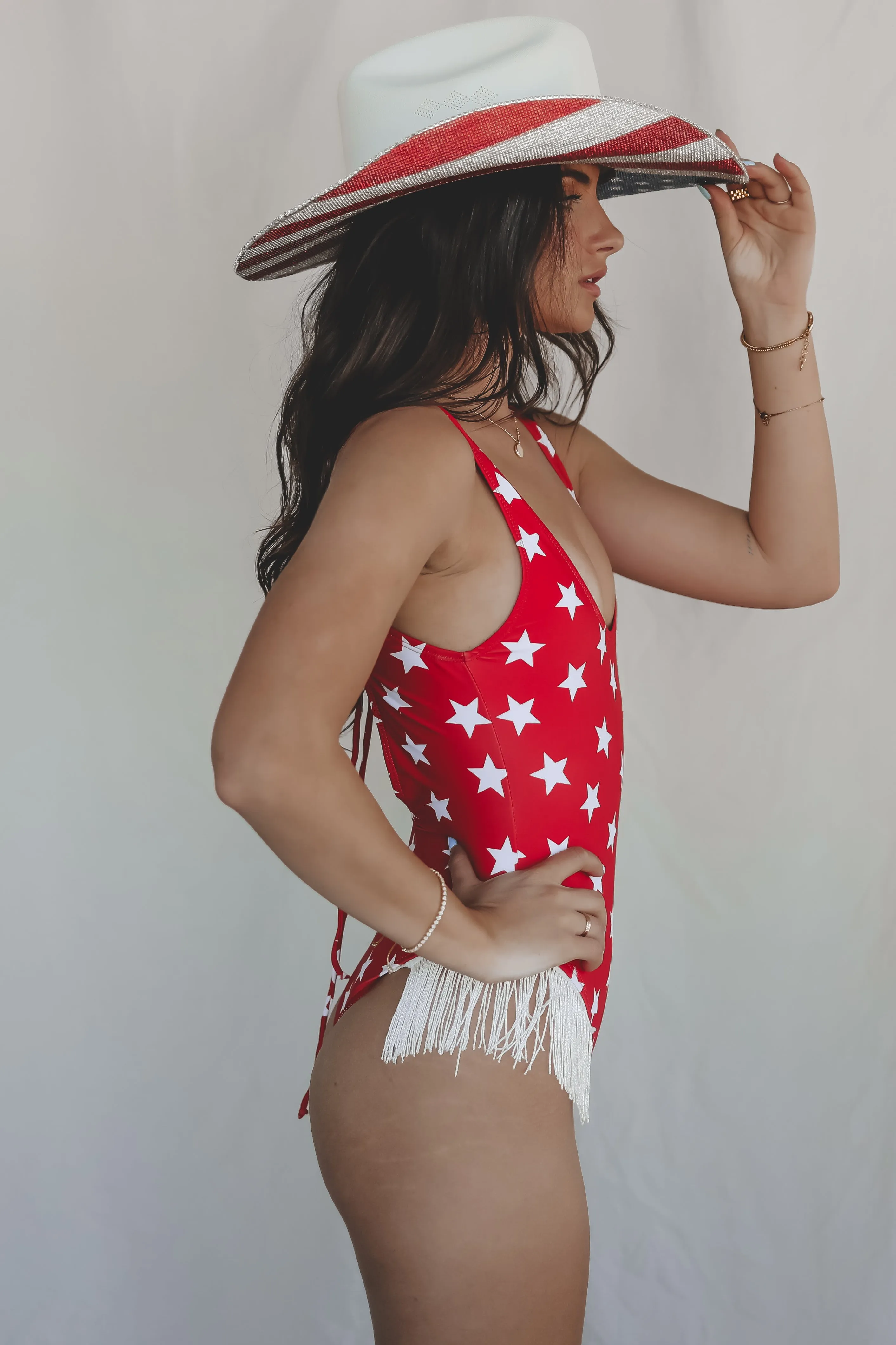 DEAL Fringe Stars And American Spirit Open Back One Piece sold by Amazing Lace product image thumbnail 3