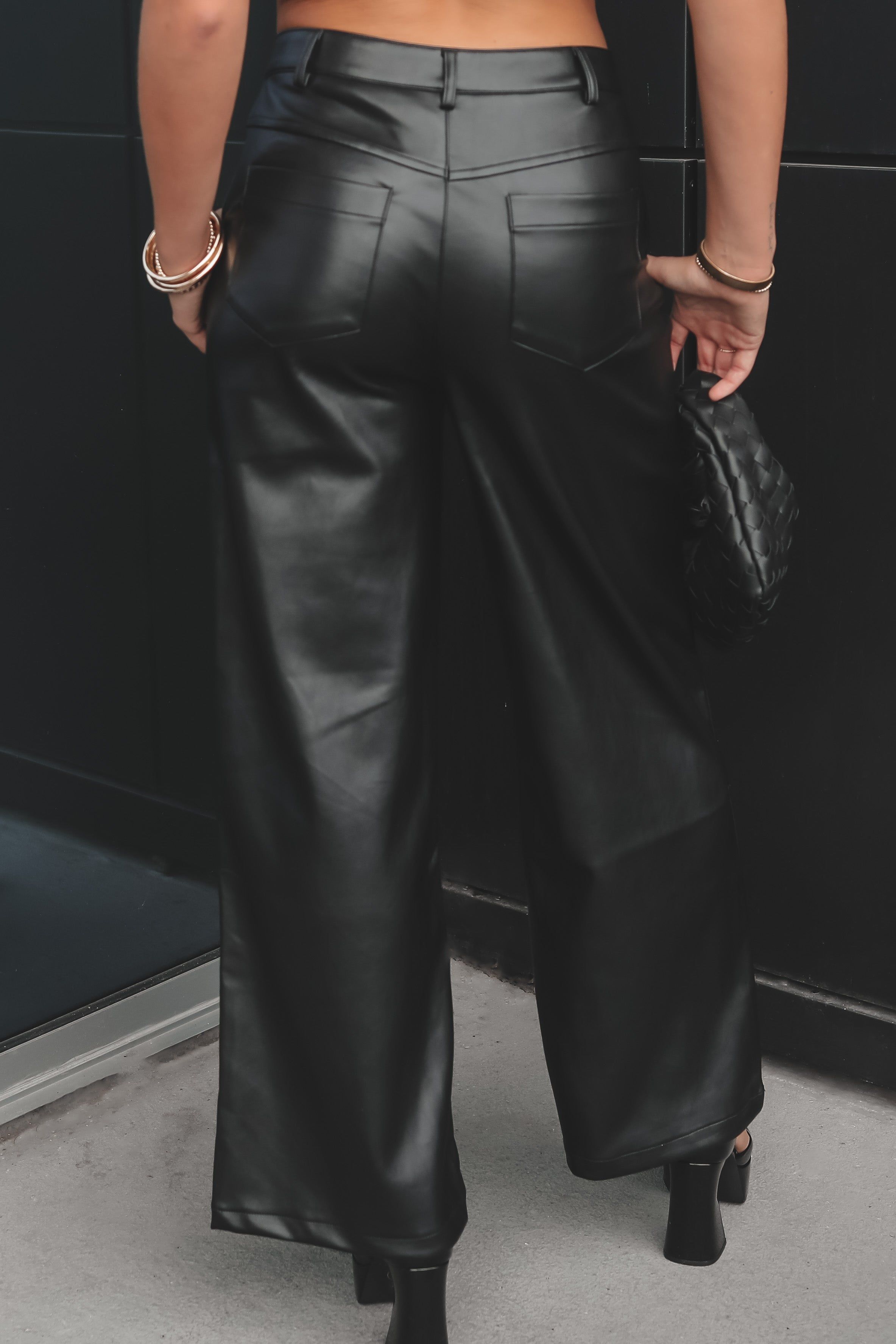 DEAL Living The Life Leather Flare Pants sold by Amazing Lace product image thumbnail 3