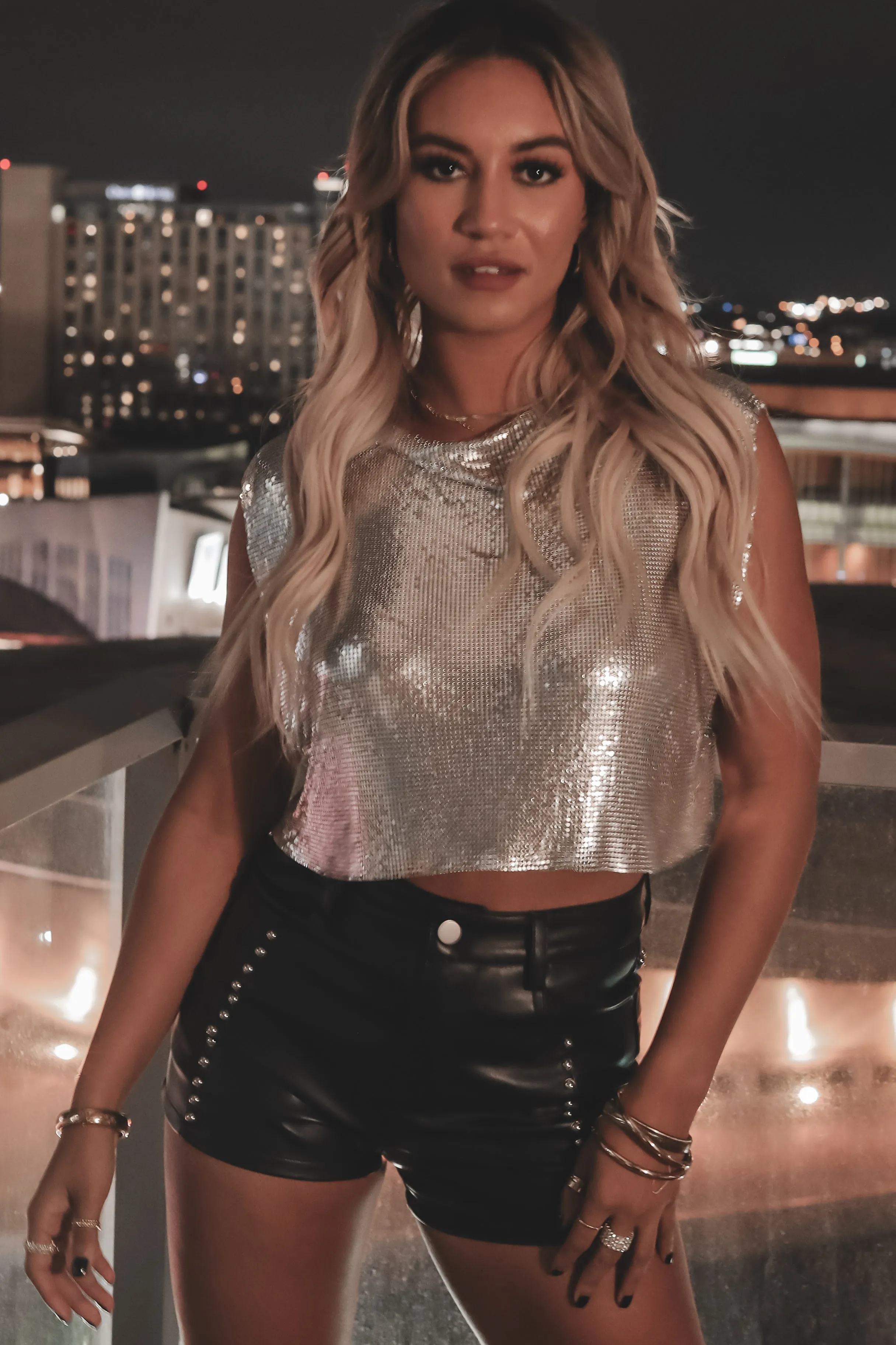 Show Stopper Silver Metal Chainmail Top sold by Amazing Lace