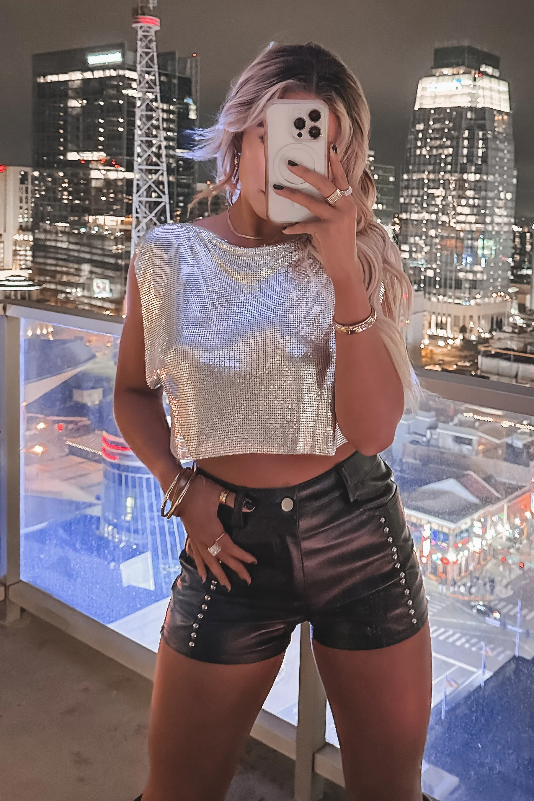 Show Stopper Silver Metal Chainmail Top sold by Amazing Lace product image thumbnail 2