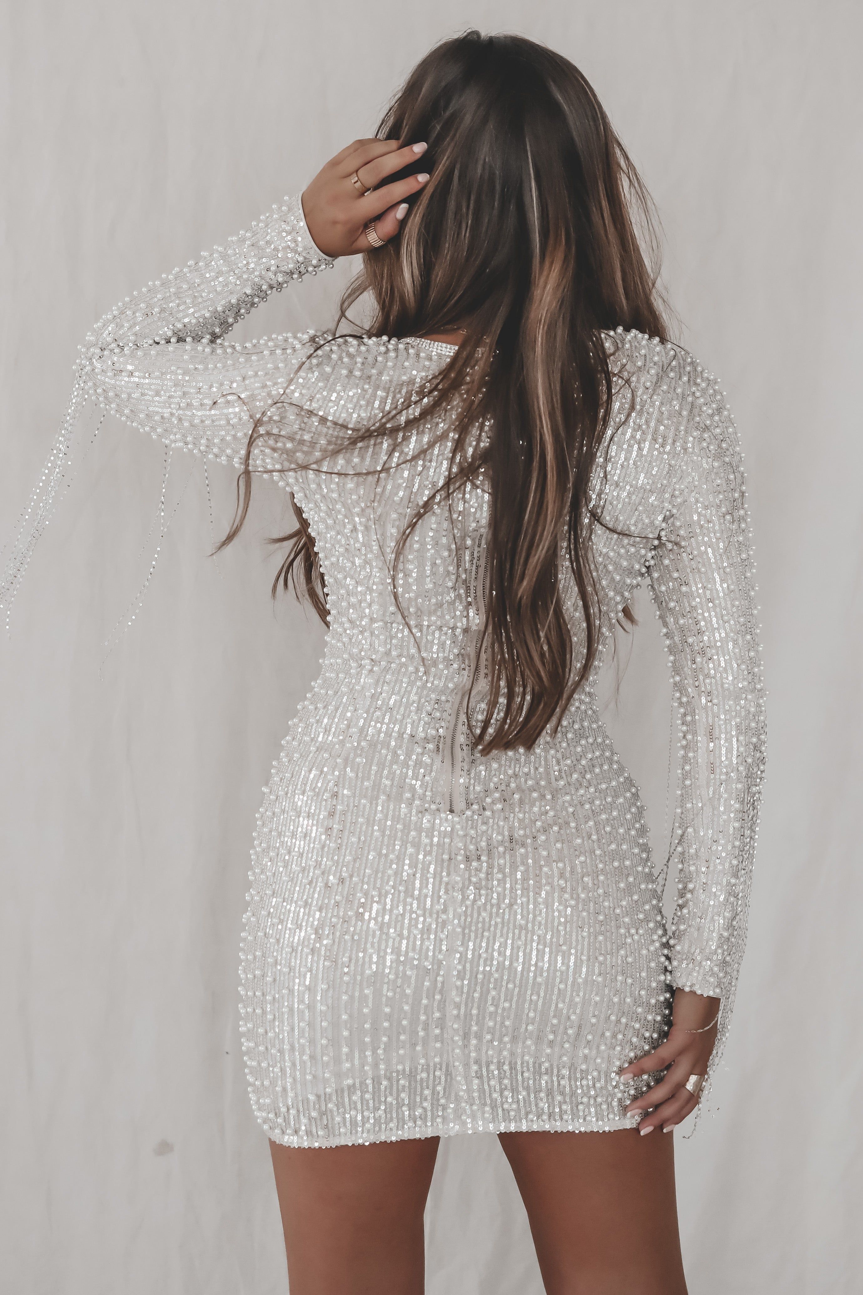 She Is Sparkling Tonight Rhinestone Mini Dress sold by Amazing Lace product image thumbnail 2