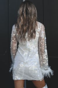 The Star Of The Show White Disco Dress sold by Amazing Lace