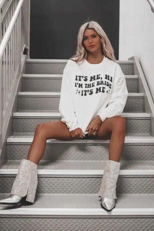 I’m The Bride It’s Me White Graphic Pullover sold by Amazing Lace