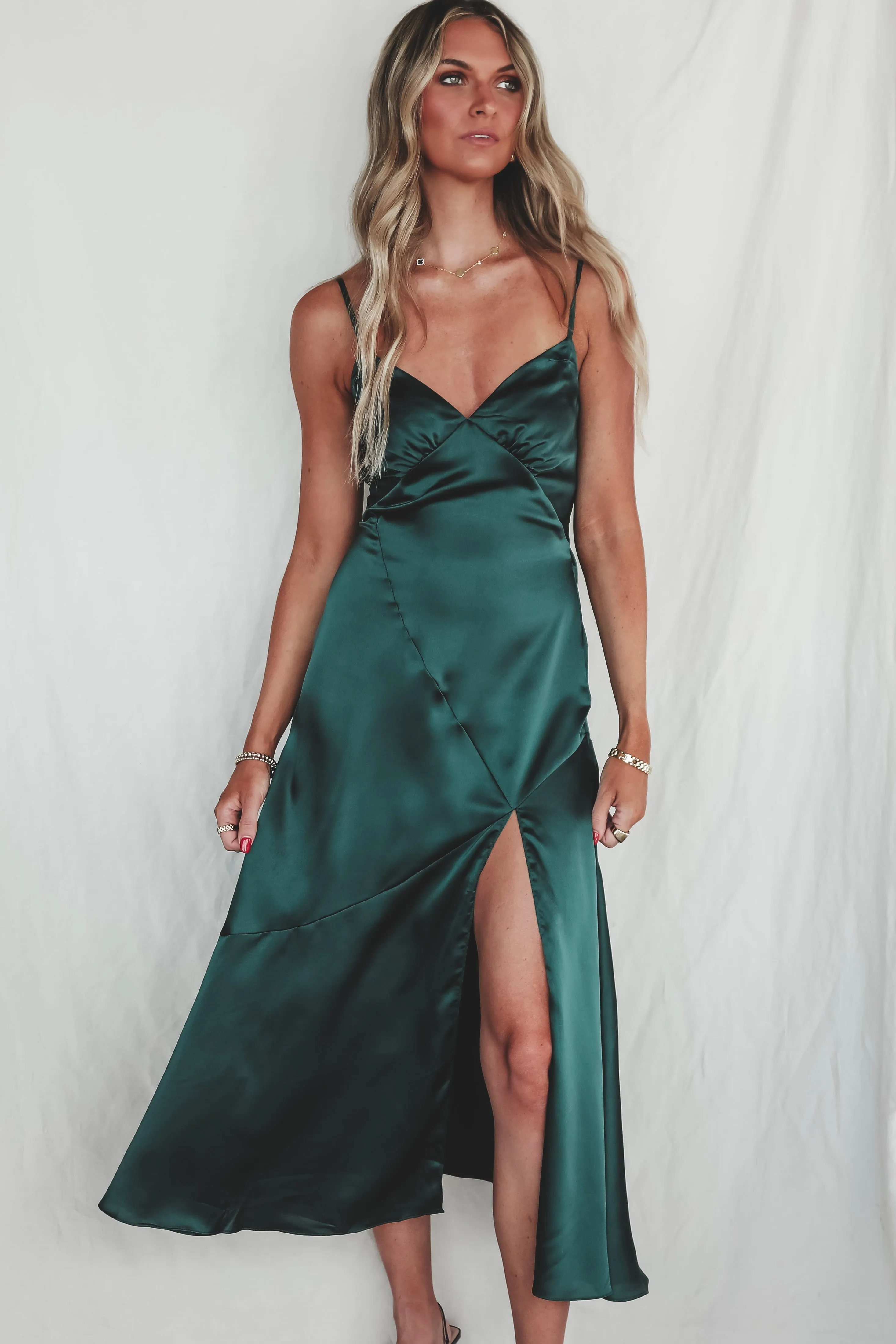 DEAL Extra Special Plus One Satin Maxi Dress sold by Amazing Lace
