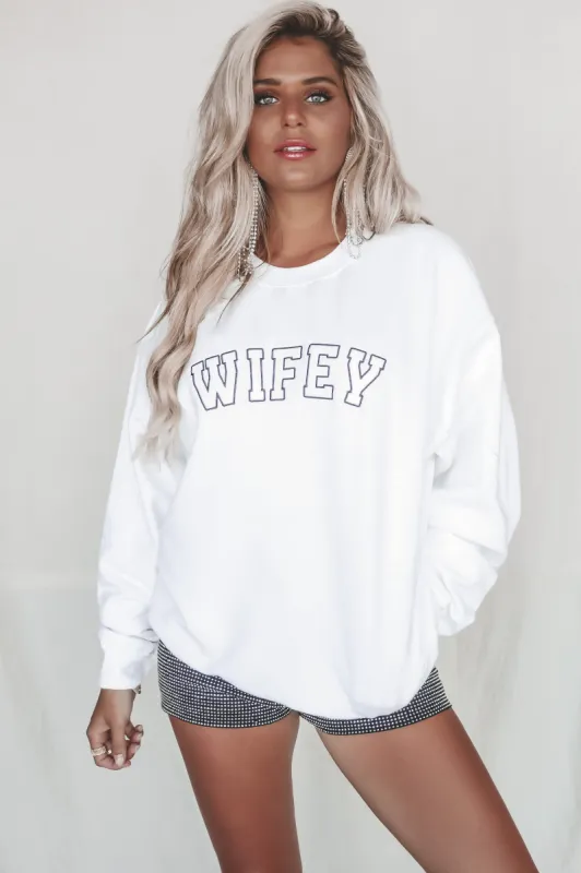 Wifey Crewneck Pullover Top sold by Amazing Lace