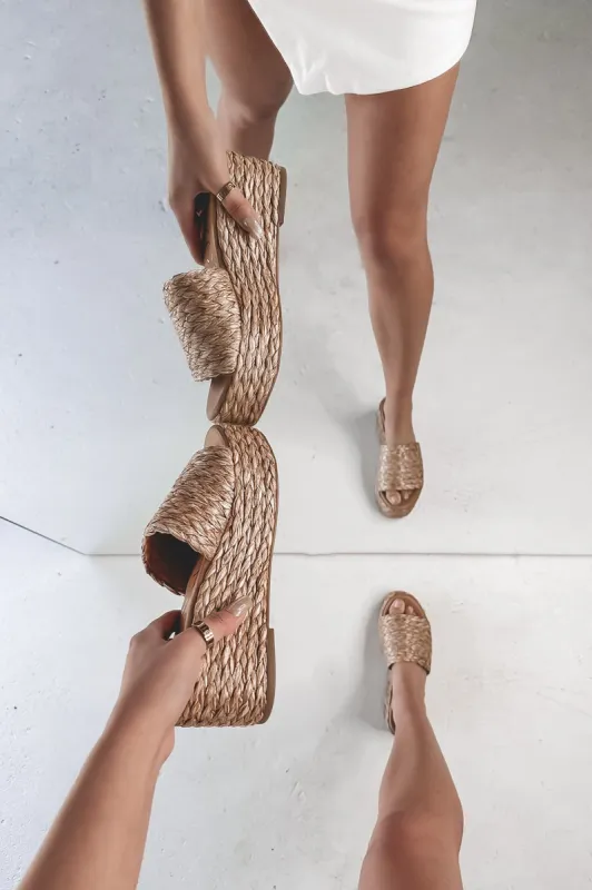 DEAL Take A Trip With Me Cognac Platform Sandal sold by Amazing Lace