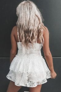 DEAL Make A Wish White Lace Mini Dress sold by Amazing Lace