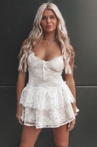 DEAL Make A Wish White Lace Mini Dress sold by Amazing Lace