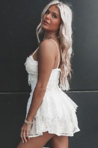 DEAL Make A Wish White Lace Mini Dress sold by Amazing Lace