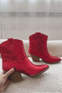 HOLIDAY DEALS My Shoes Sparkle Red Rhinestone Western Boots sold by Amazing Lace