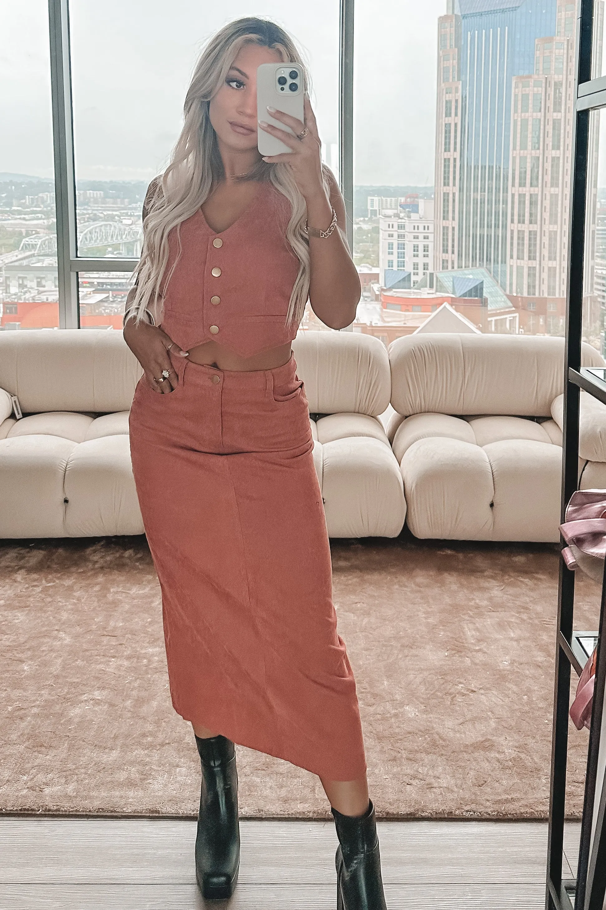 DEAL Breeze In The Air Cord Maxi Skirt sold by Amazing Lace product image thumbnail 5