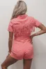 DEAL Pink Is The New Party Denim Fringe Romper sold by Amazing Lace