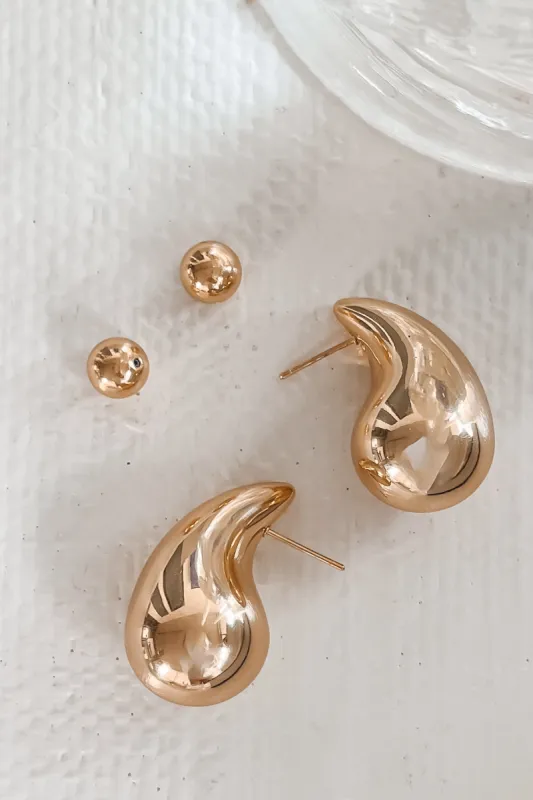 No Crying In Jewlry 18K Gold Dipped Tear Drop Earrings sold by Amazing Lace