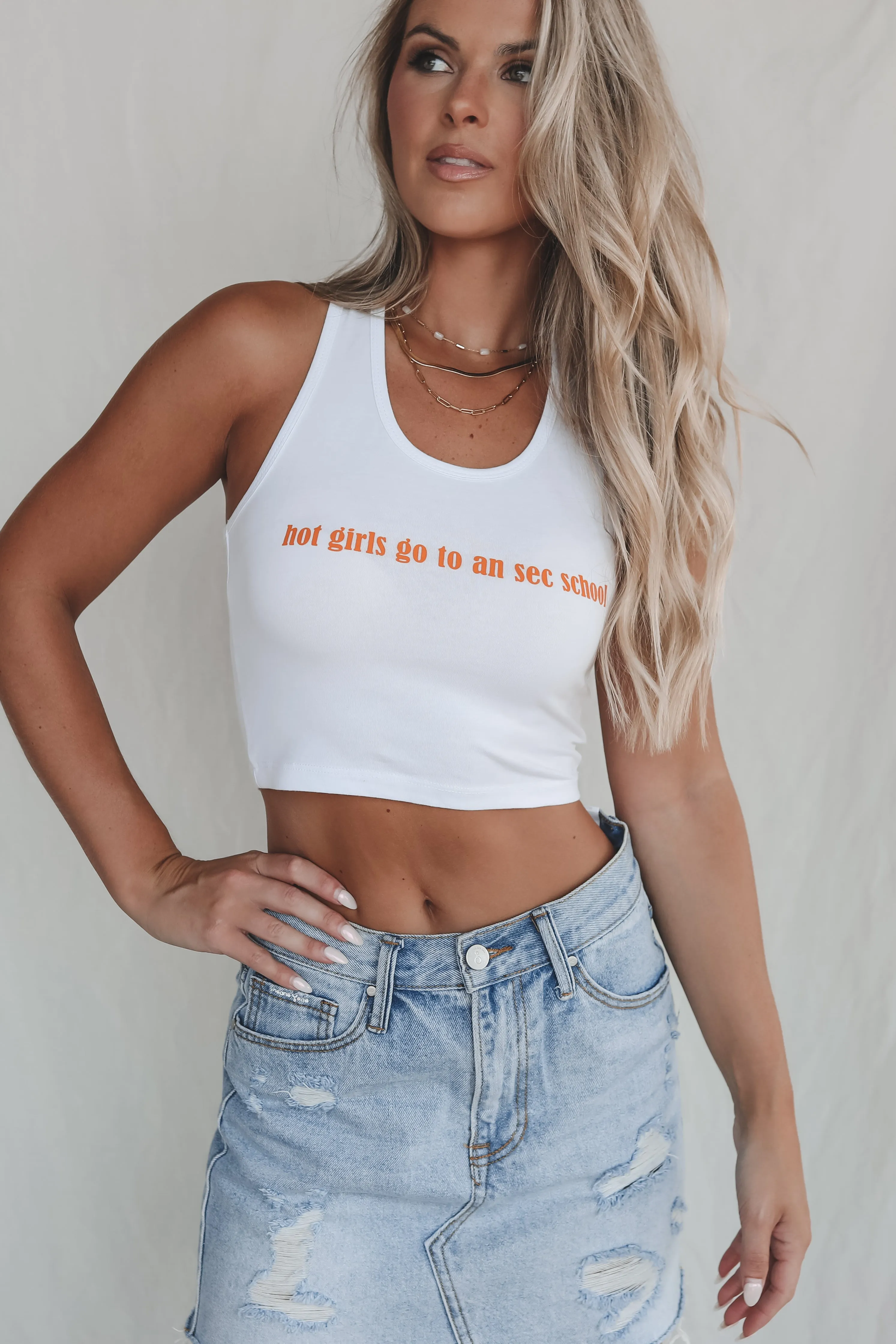 Hot Girls Go To An SEC School Game Day Tank sold by Amazing Lace product image thumbnail 5